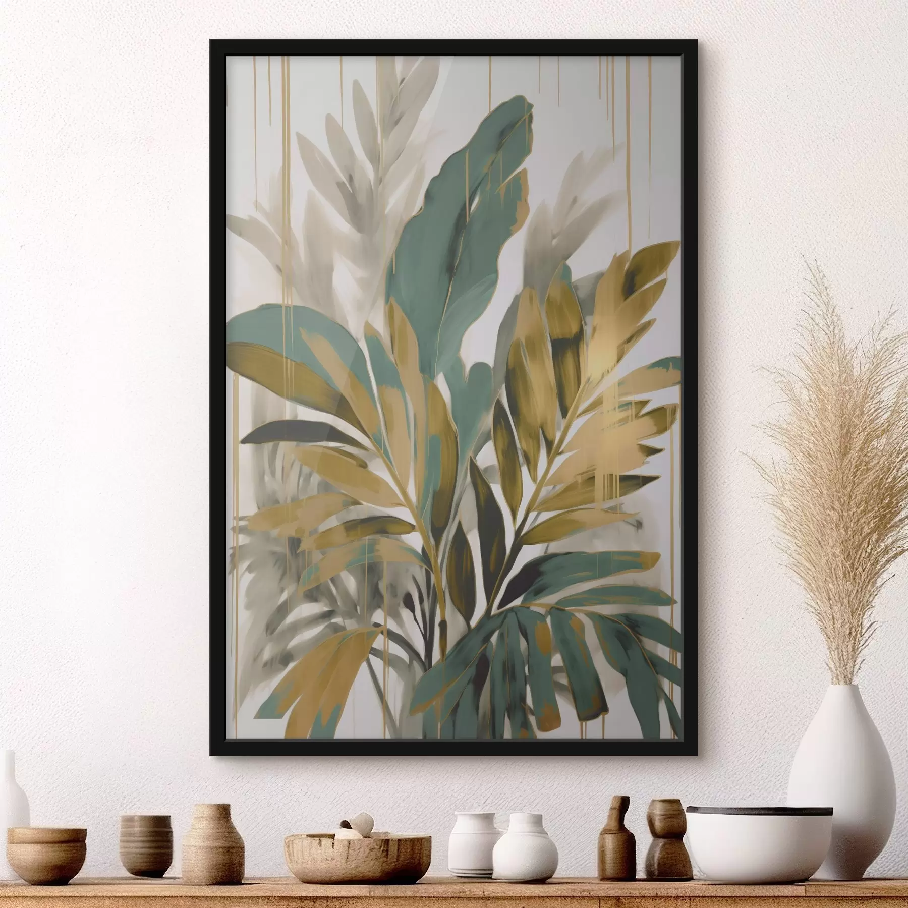 Fotobehang Abstracte tropische bladeren f45590