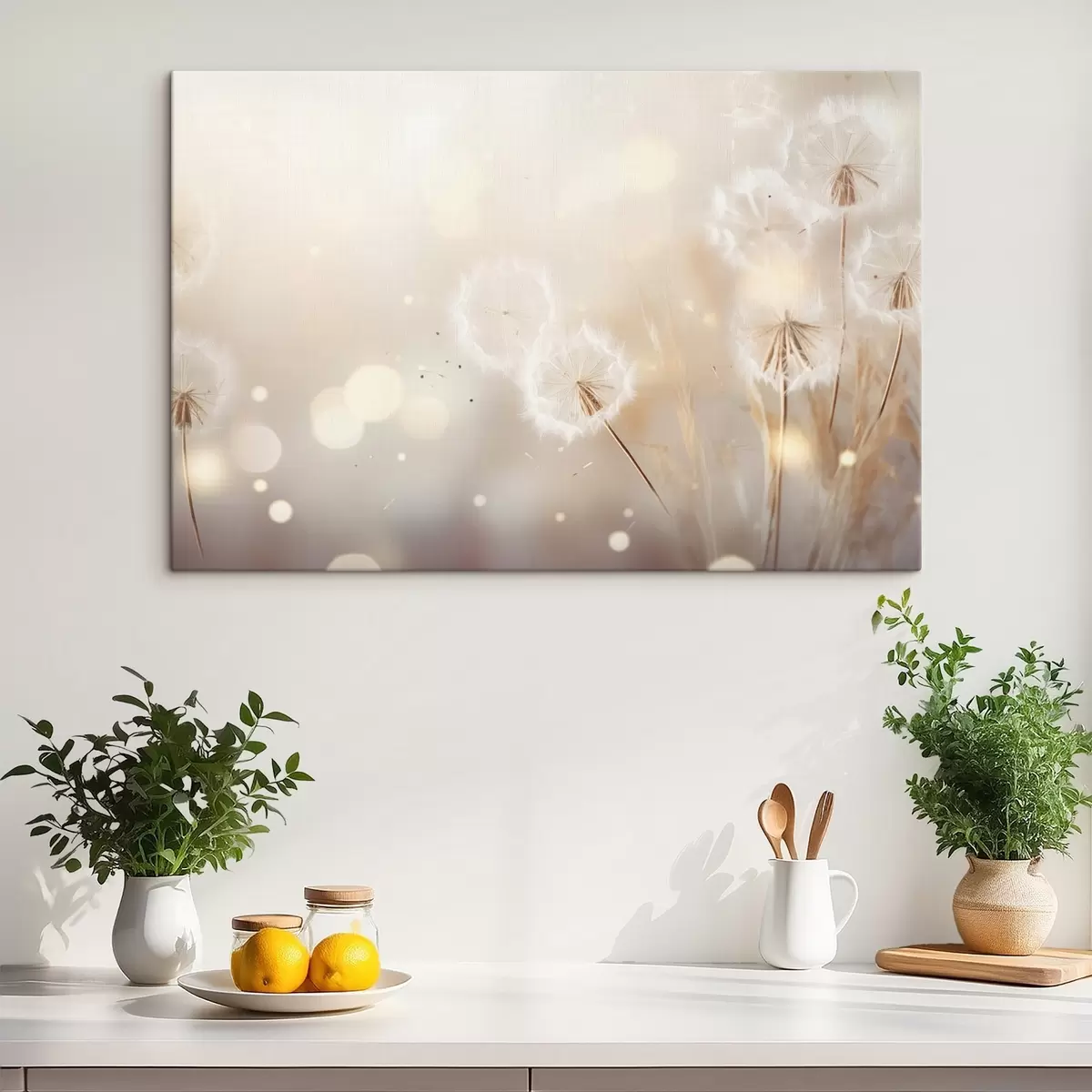  Schilderijen Delicate paardenbloemen in fel licht s45519
