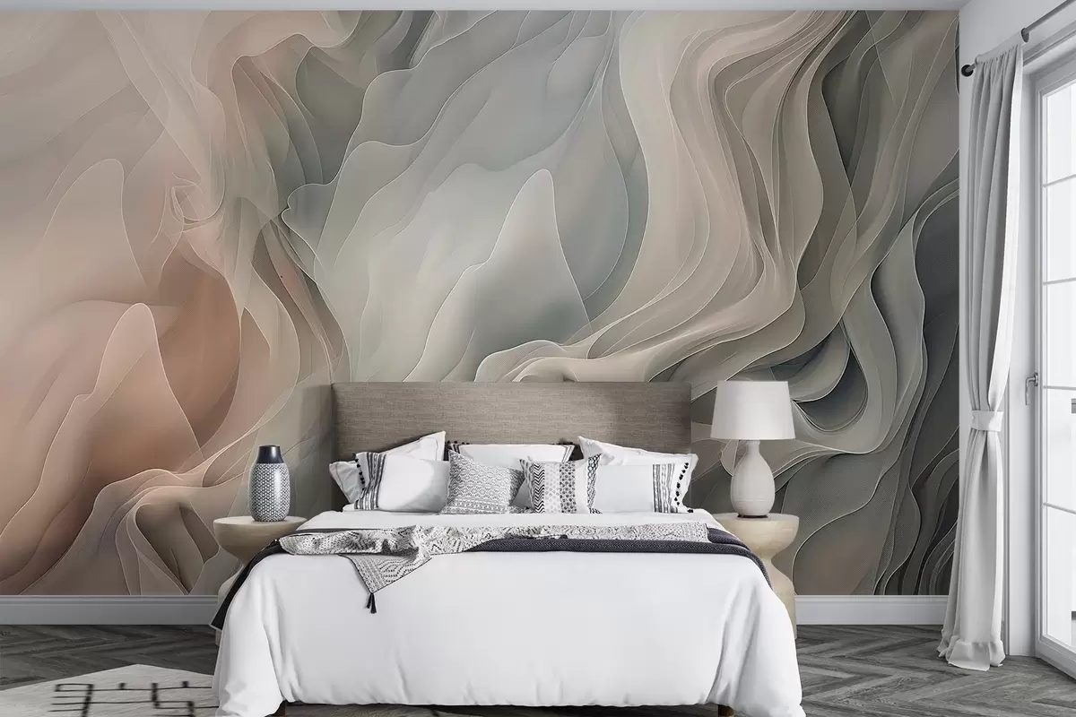 Fotobehang Abstracte golven w04450