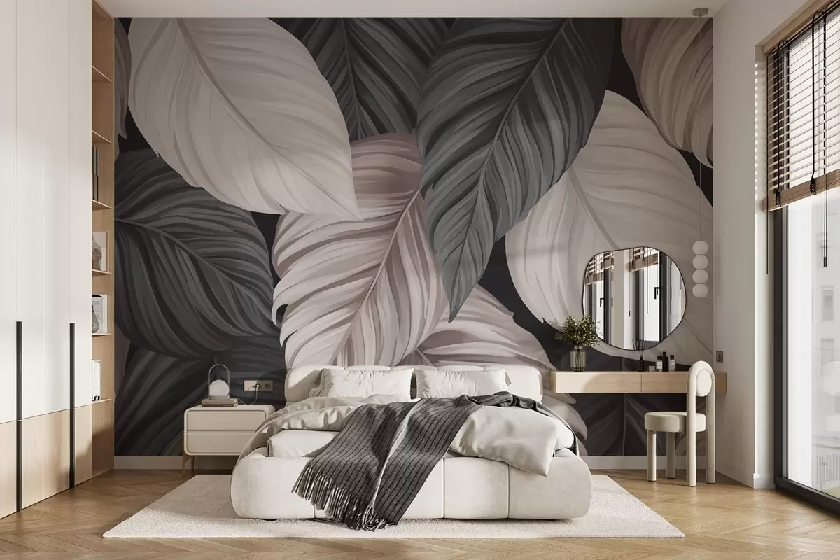 Fotobehang Hangende bladeren w04477