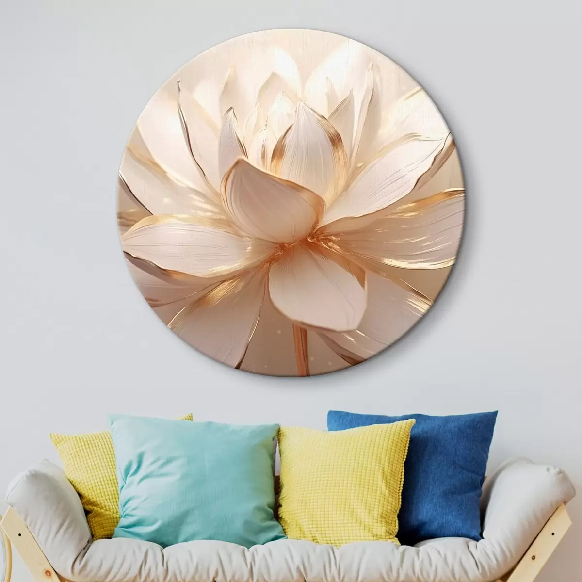 Ronde schilderijen Lotus r45631