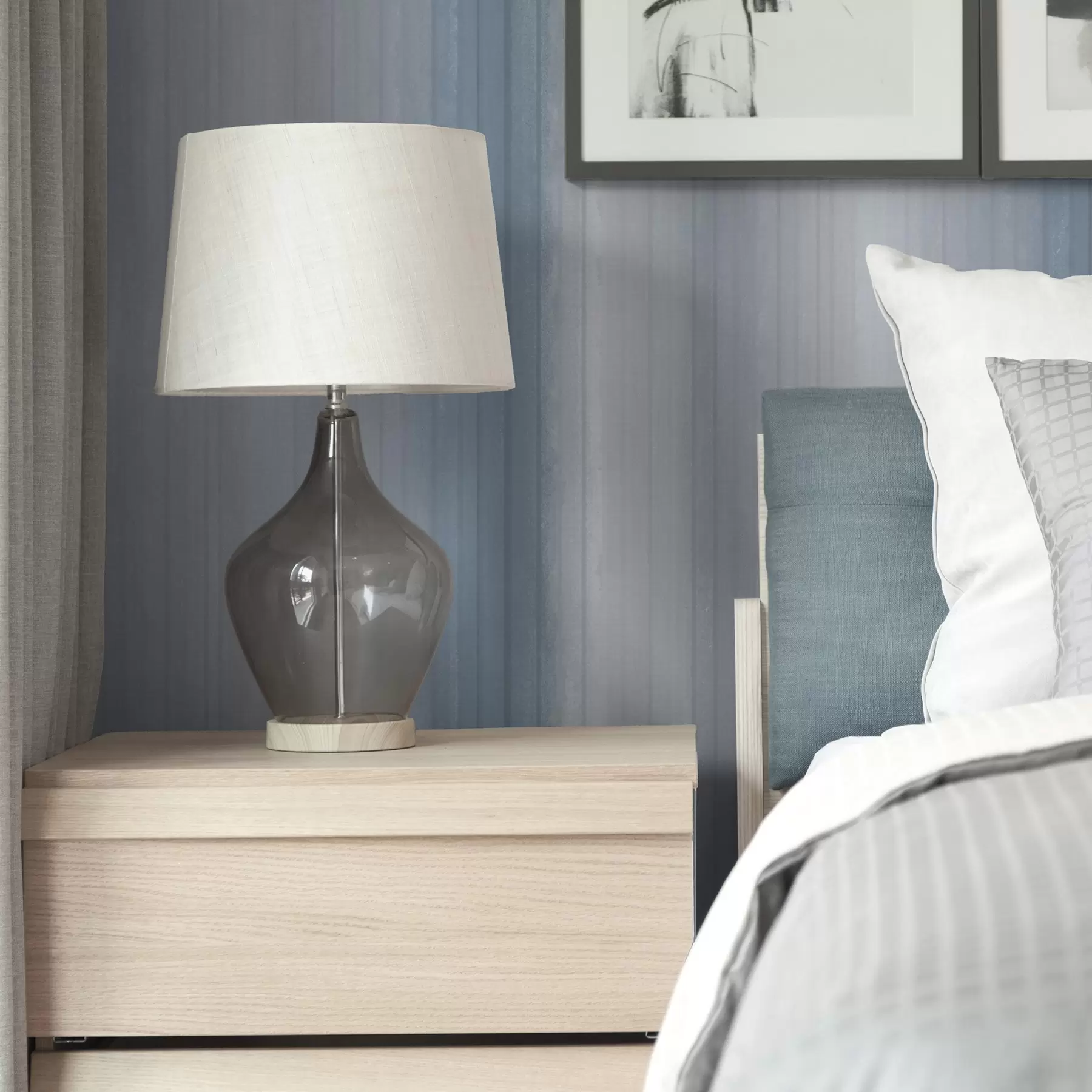 Fotobehang Zachte blauw-grijze strepen a00506