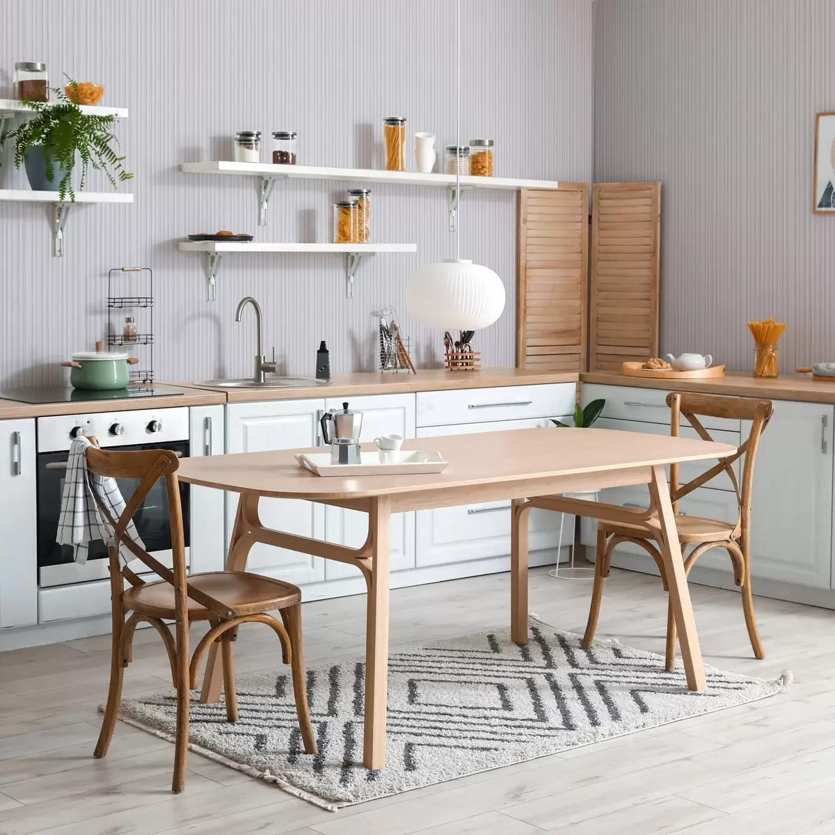 Behang Lavendelstrepen in pasteltinten a00511