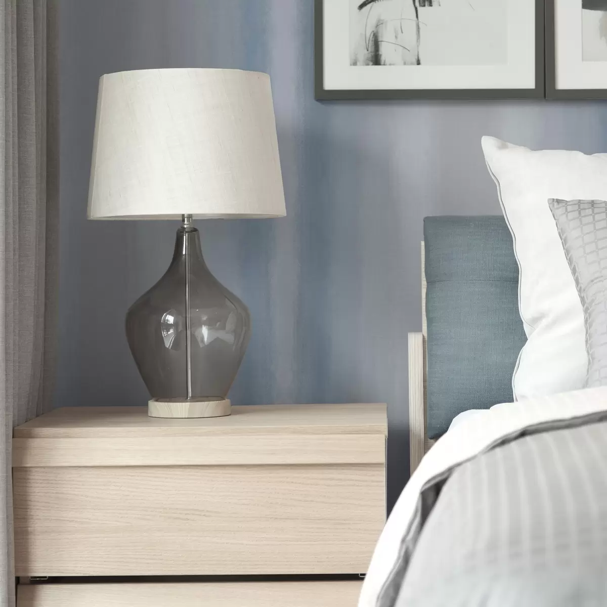 Behang Brede strepen in koele blauw-grijstinten a00551