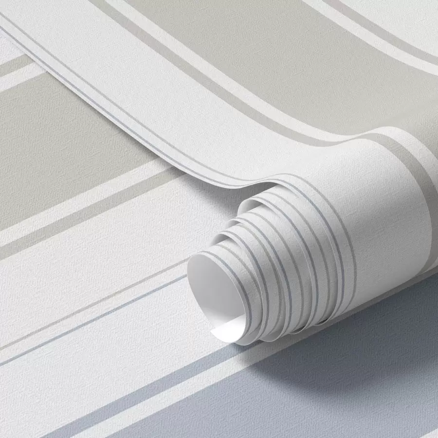 Fotobehang Grijze en blauwe brede strepen op een witte achtergrond a00558