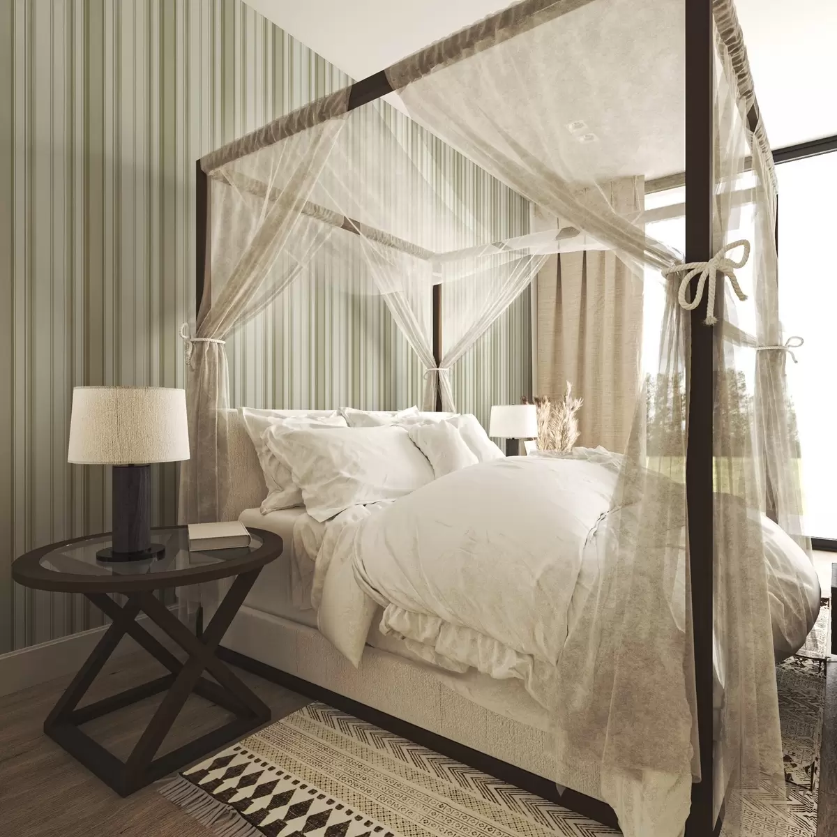 Behang Crème achtergrond met grijs-beige verticale strepen a00564