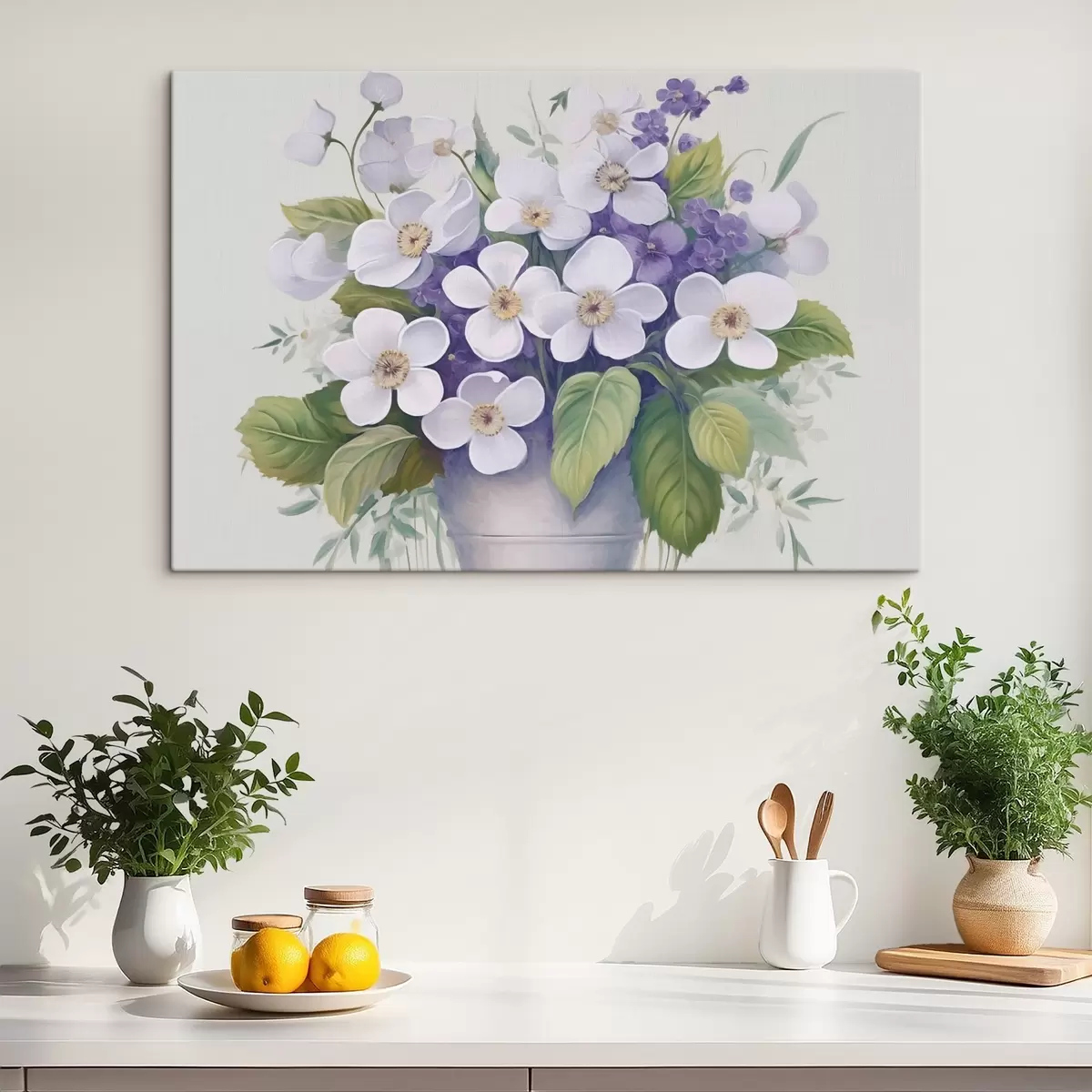  Schilderijen Viooltjes in een pot s45685