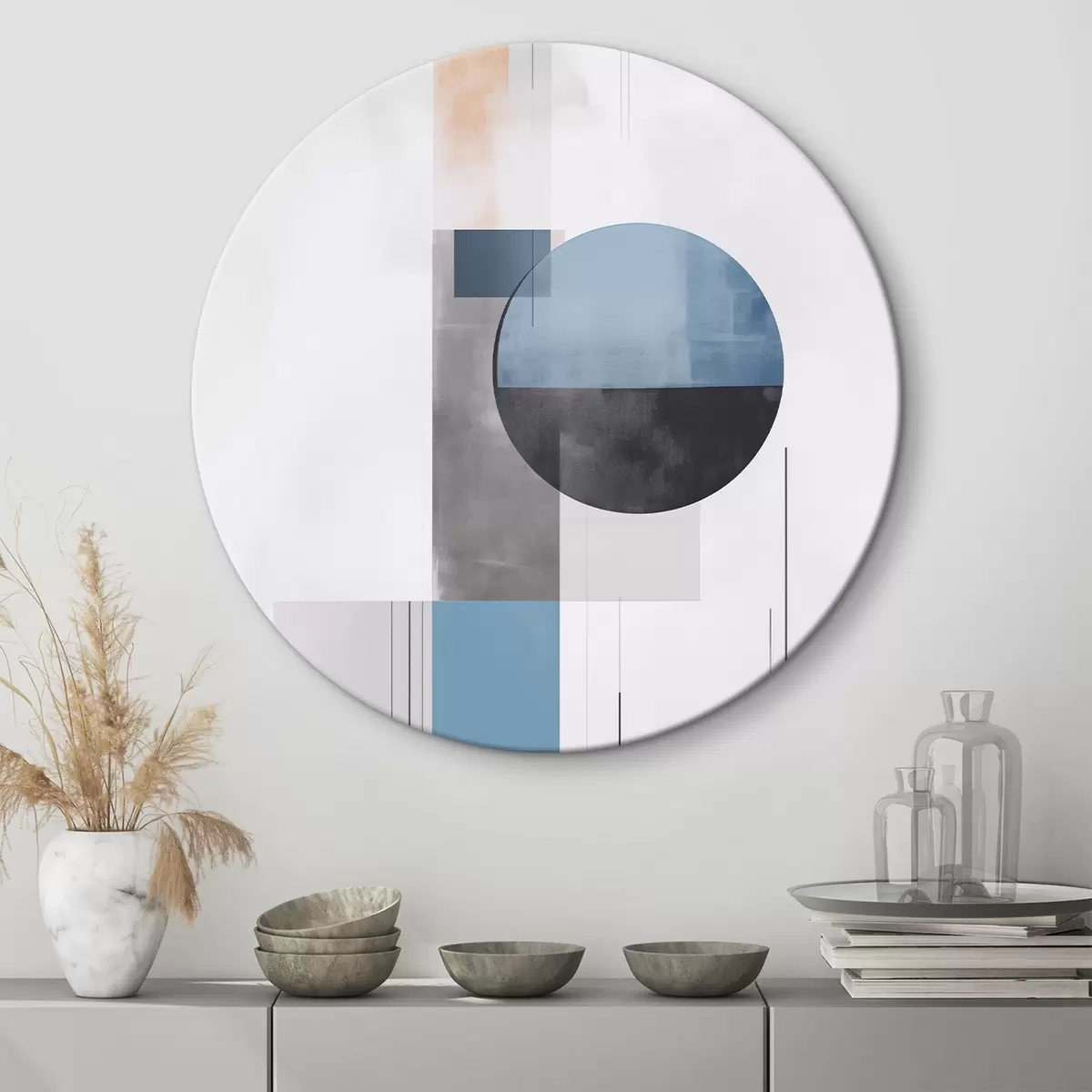 Ronde schilderijen Geometrische abstractie r45680