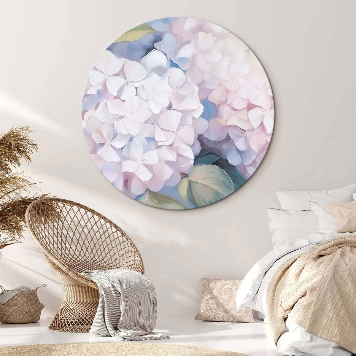 Ronde schilderijen Hortensia r45686