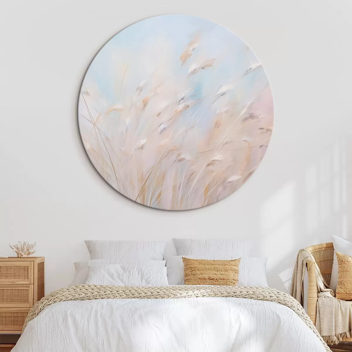 Ronde schilderijen Abstract gras r45688