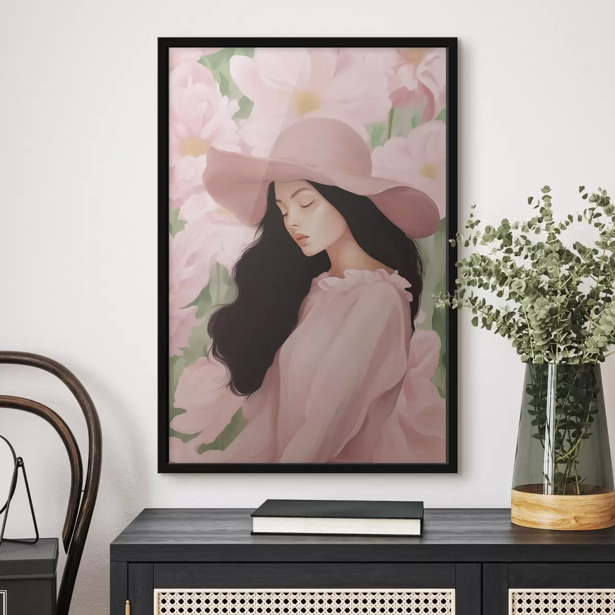 Poster Meisje met hoed f45677