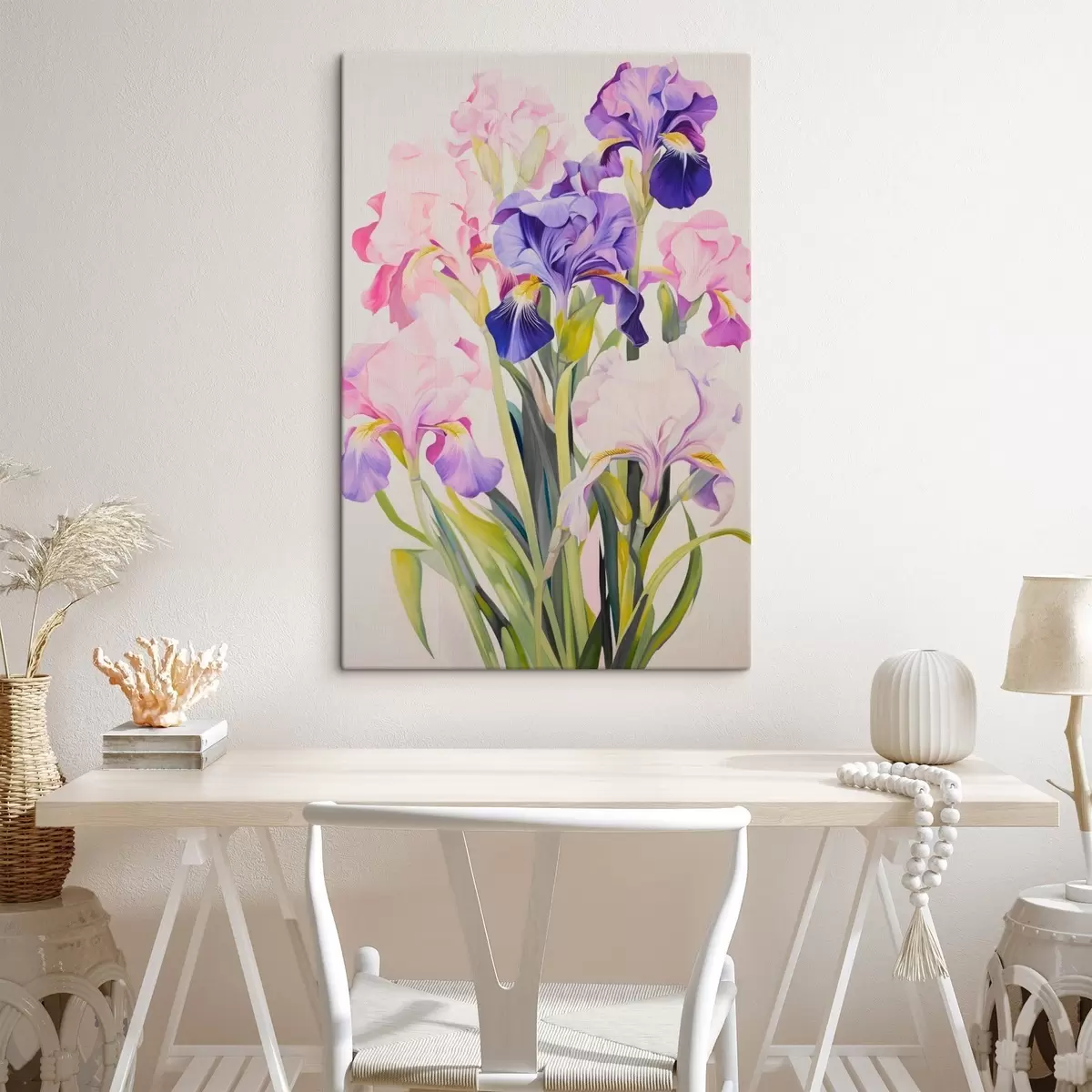  Schilderijen Boeket irissen in lila tinten s45597