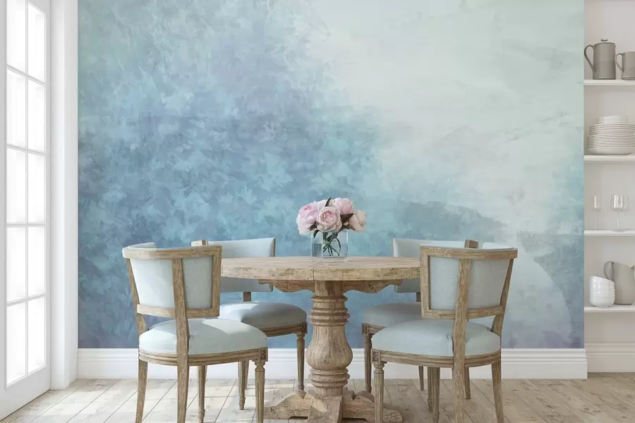 Fotobehang  Imitatie van bladeren op een betonnen muur w04468v1