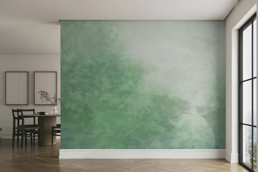 Fotobehang  Imitatie van bladeren op een betonnen muur w04468v2
