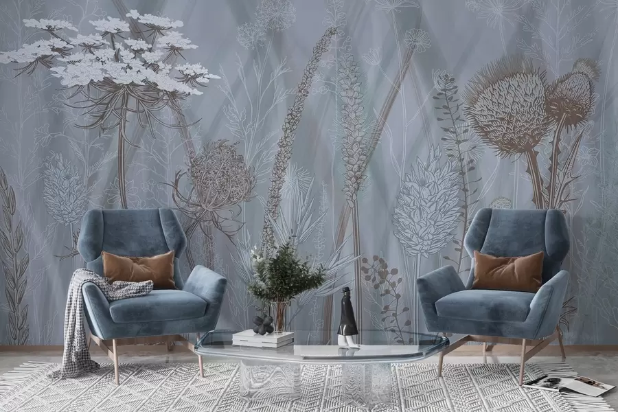 Fotobehang Grassen en herbarium w04473v1