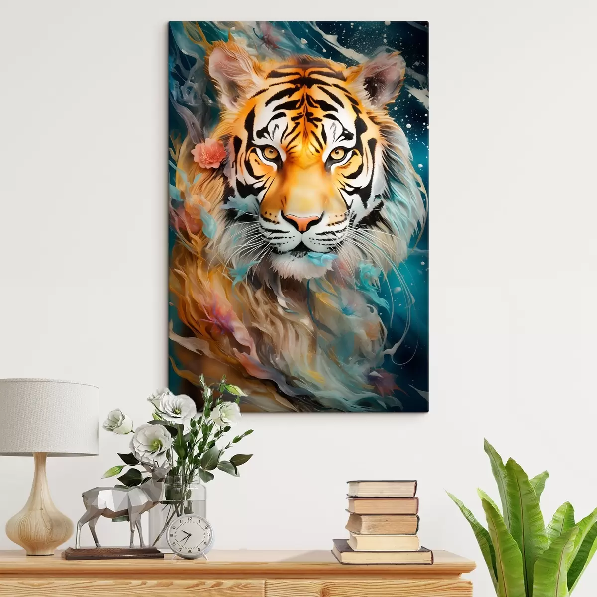  Schilderijen Tijgerportret in fantasiestijl s45645