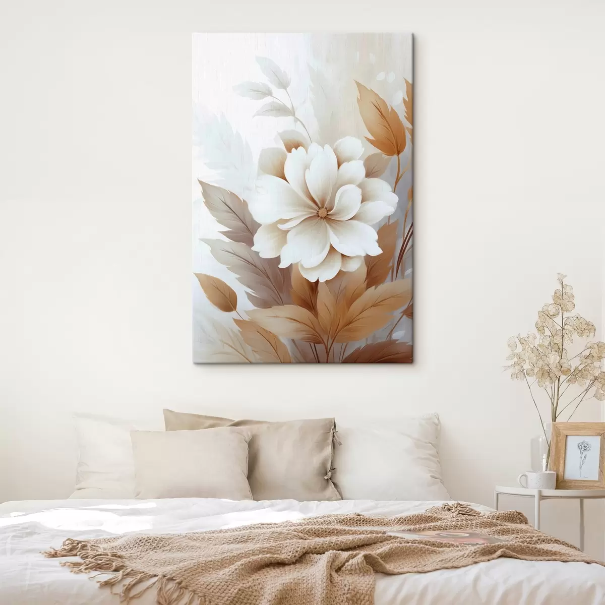  Schilderijen Een bloem met bladeren s45744