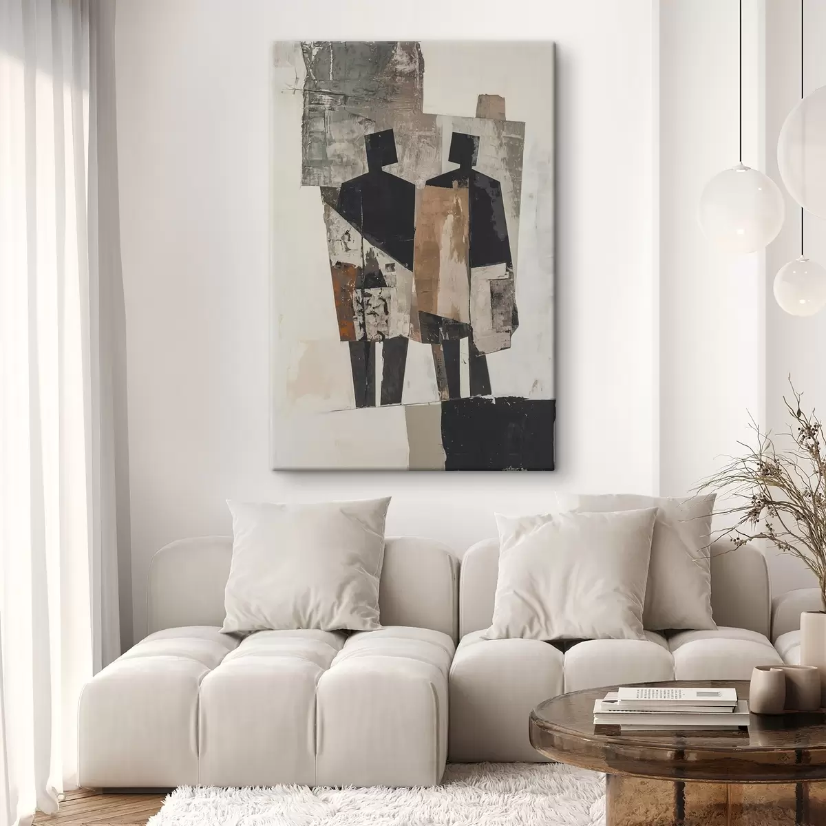  Schilderijen Moderne abstractie met silhouetten s45755