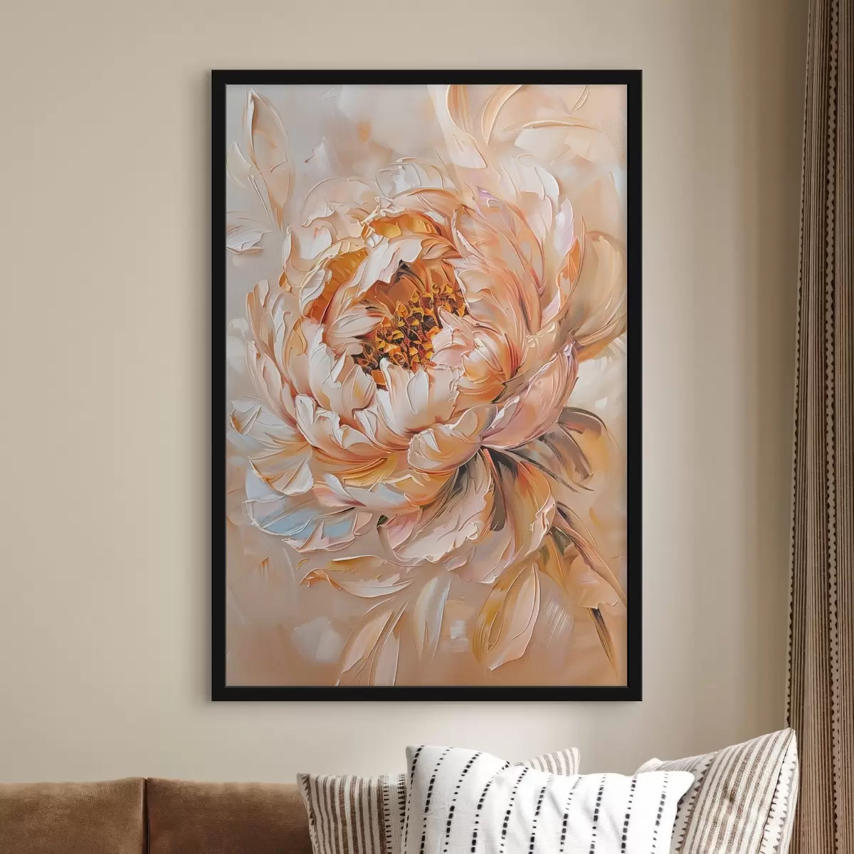 Poster Delicate abstracte pioenroos f45591