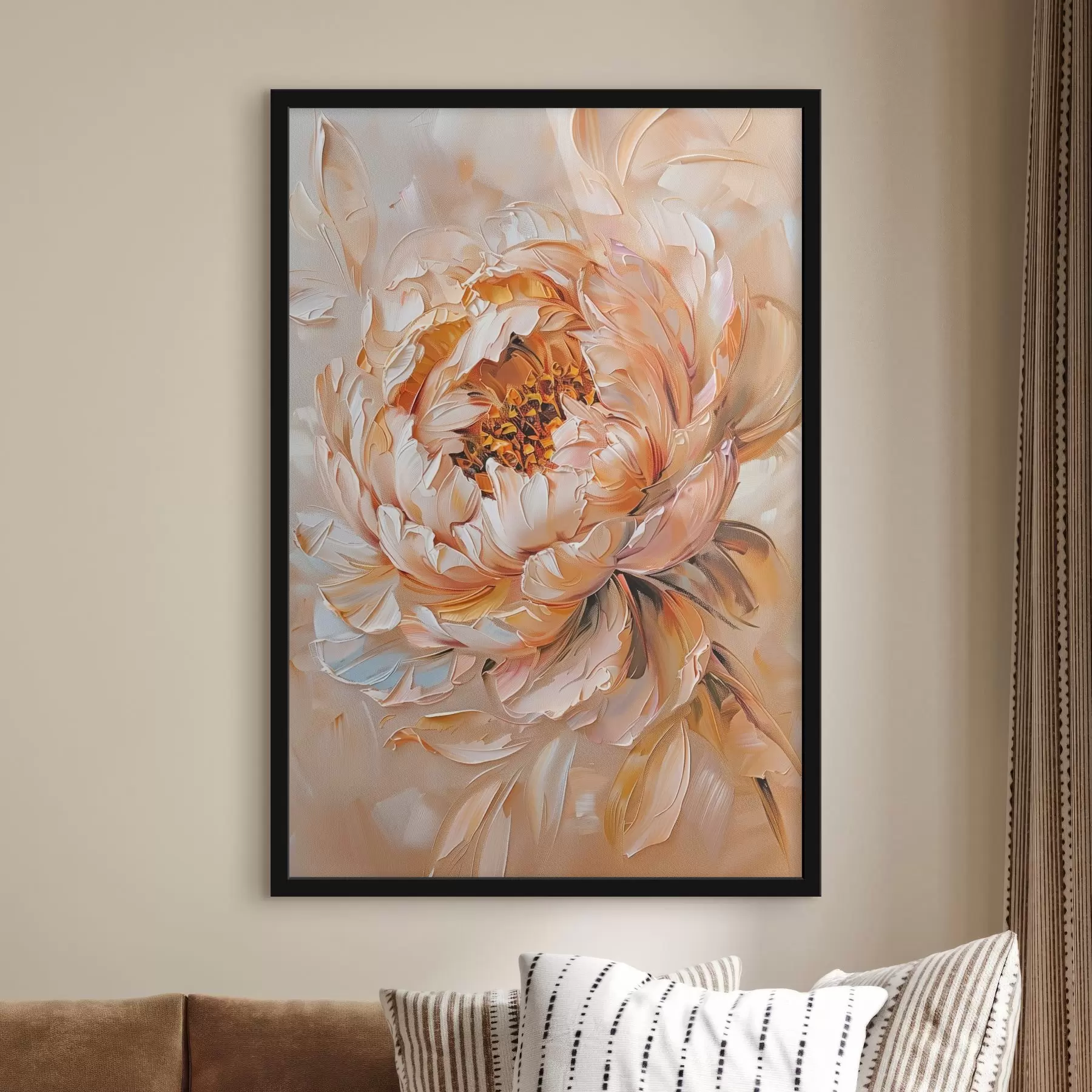 Fotobehang Delicate abstracte pioenroos f45591