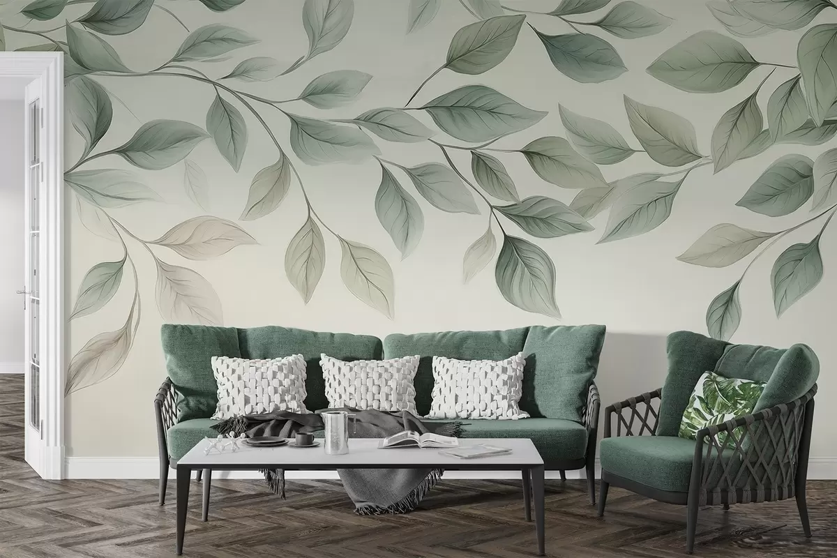 Fotobehang Hangende bladeren w04518