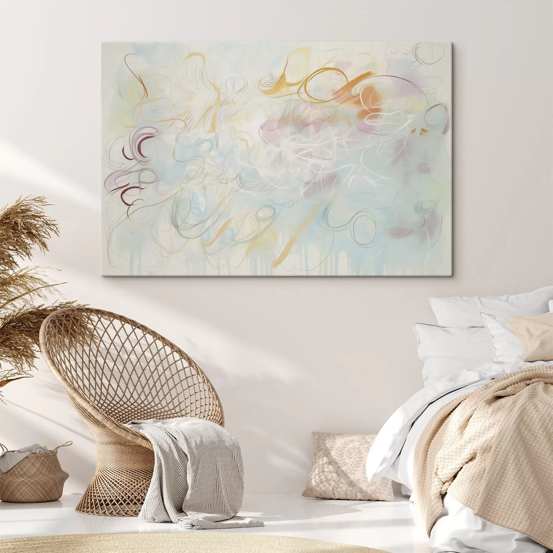  Schilderijen Abstractie met krabbels s45772