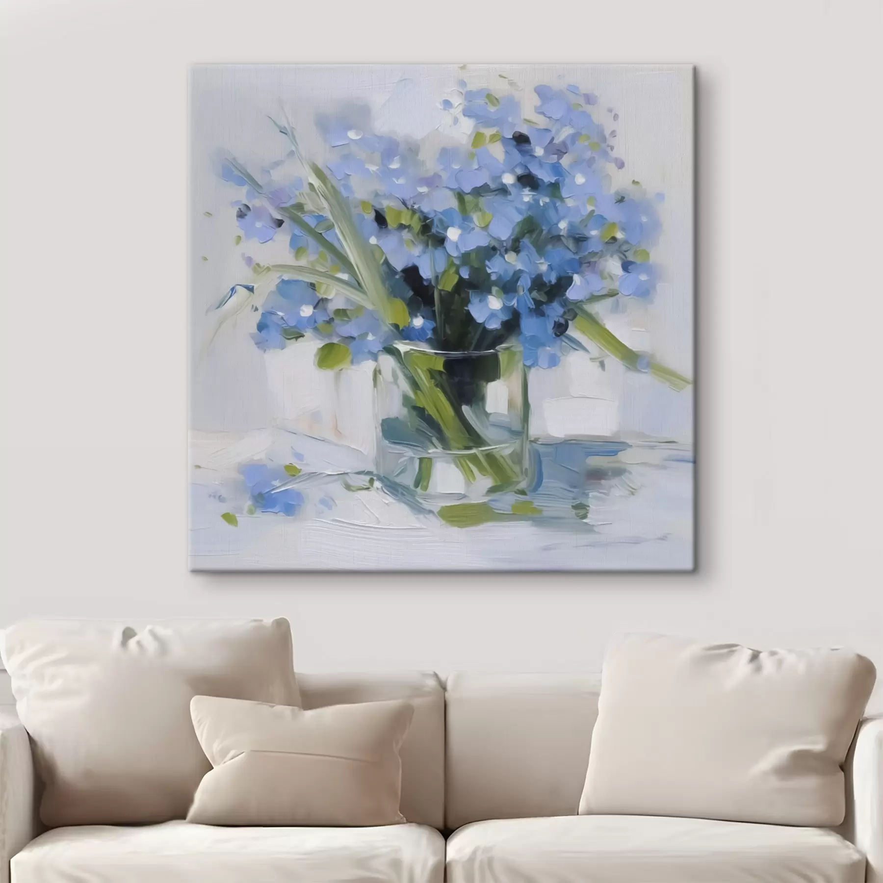  Schilderijen Delicate bloemen in een glazen vaas s45773