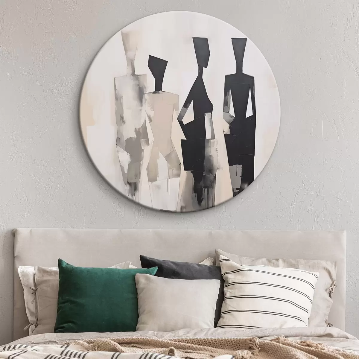Ronde schilderijen Abstracte silhouetten van mensen r45758