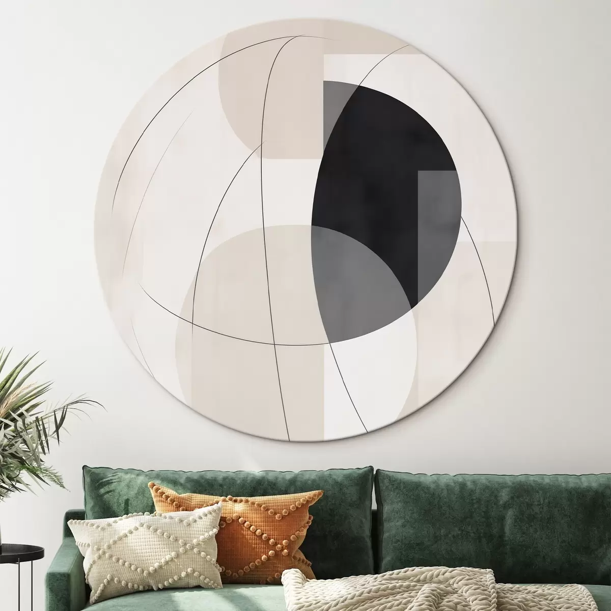 Ronde schilderijen Geometrische abstractie r45767