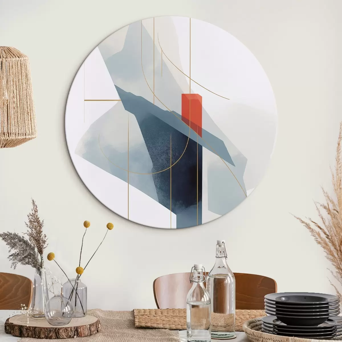 Ronde schilderijen Moderne abstractie r45770