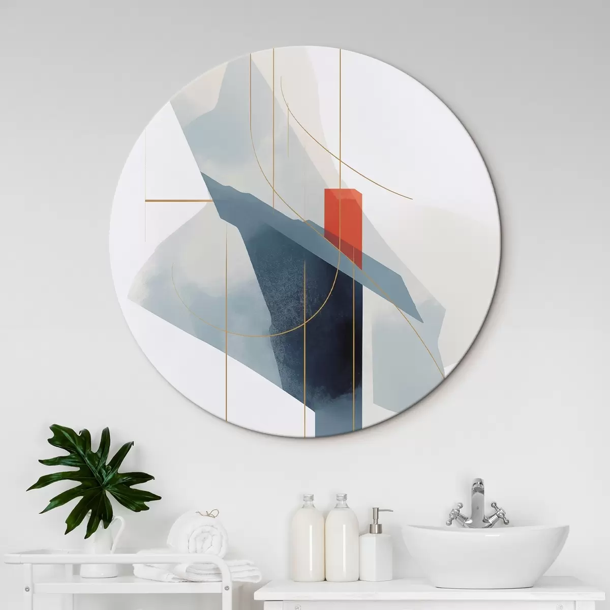 Ronde schilderijen Moderne abstractie r45770