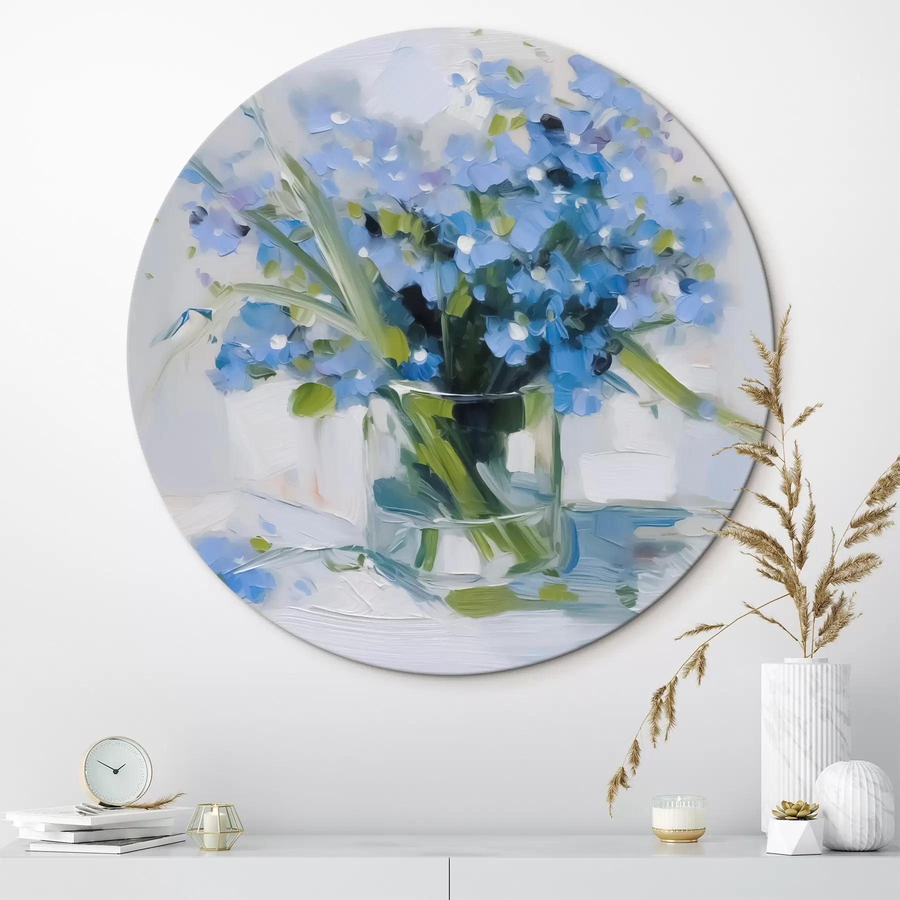  Schilderijen Delicate bloemen in een glazen vaas r45773