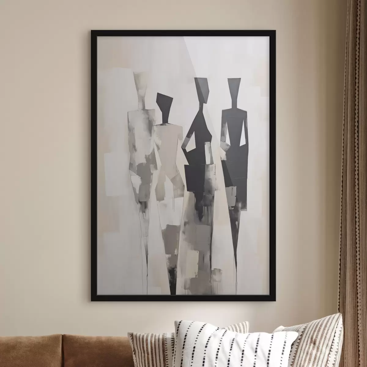 Poster Abstracte silhouetten van mensen f45758