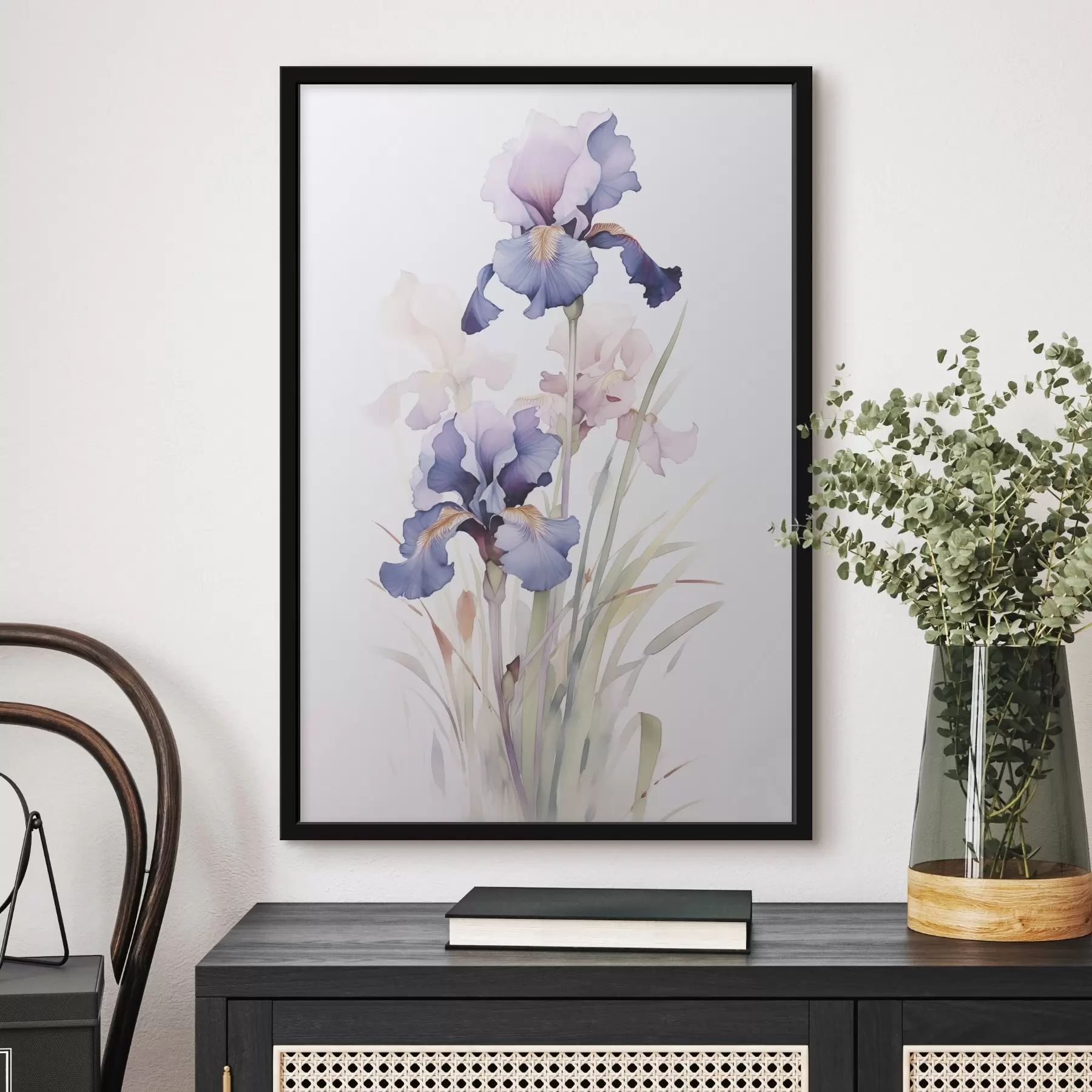 Fotobehang Irissen imitatie van aquarel f45762