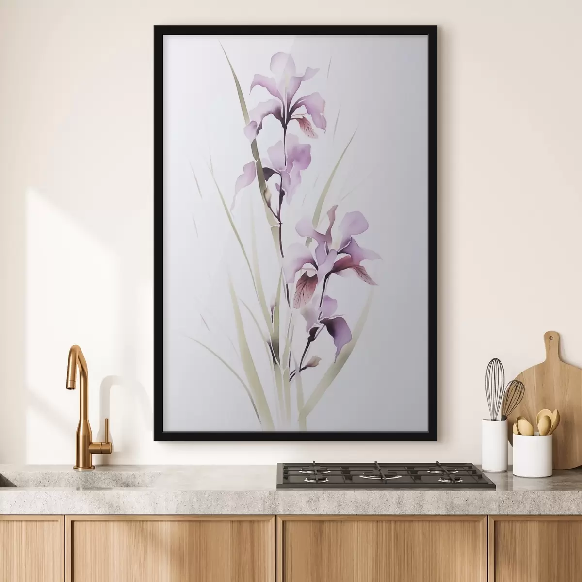 Poster Bloemen imitatie van aquarel f45763