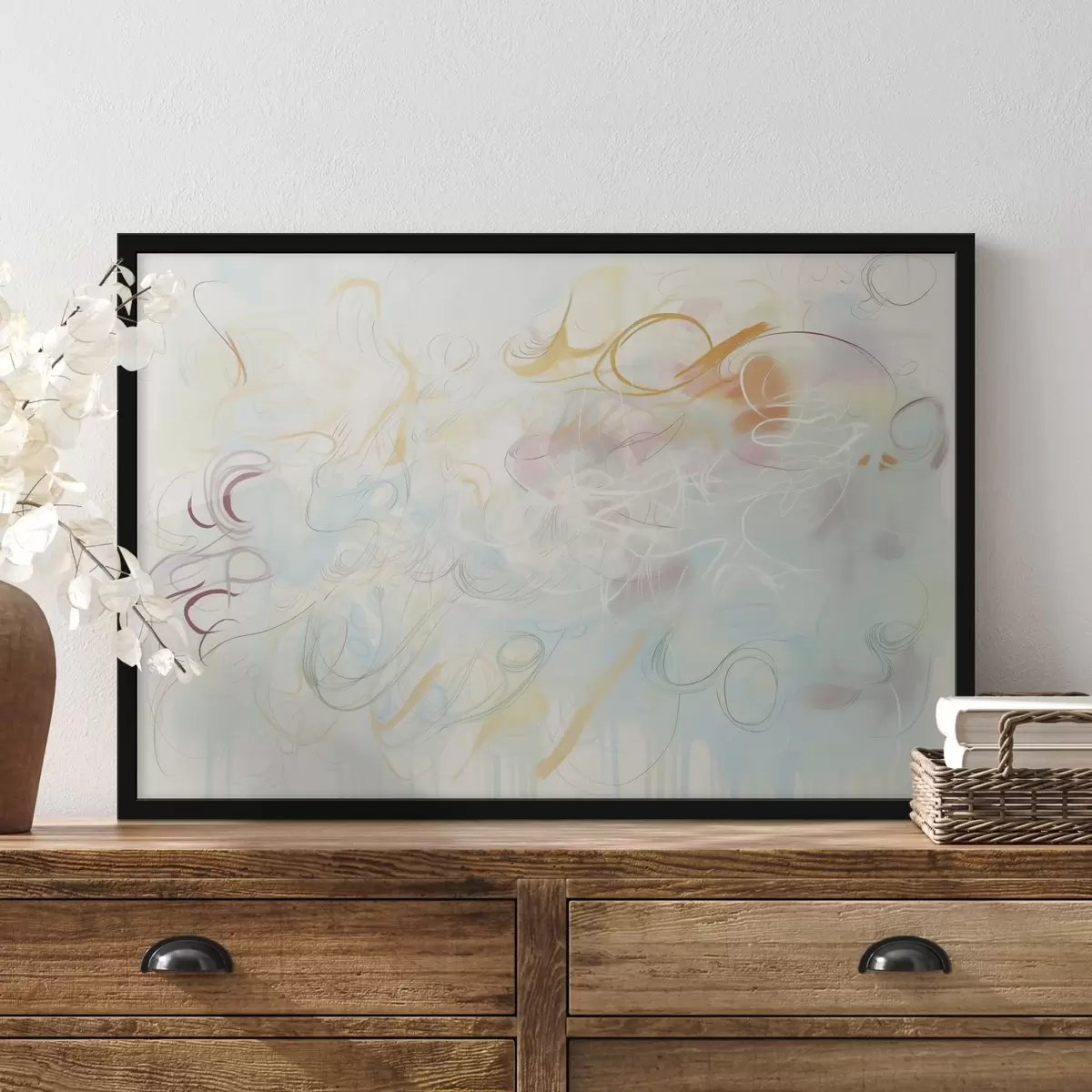 Poster Abstractie met krabbels f45772