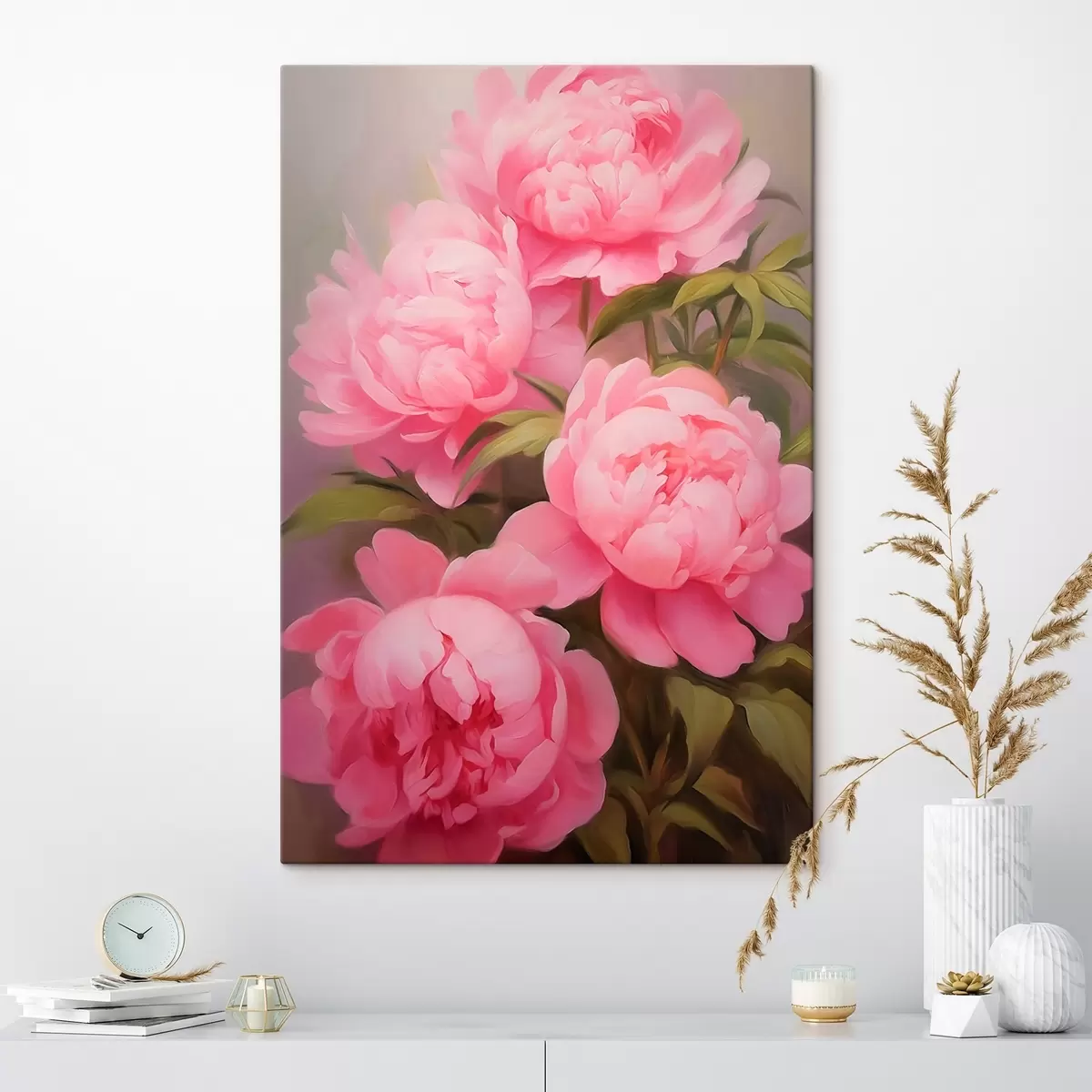  Schilderijen Roze pioenrozen s45783