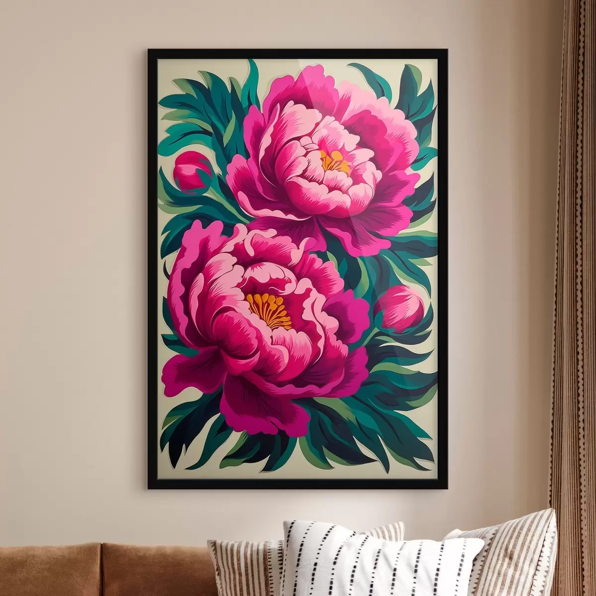 Poster Pioenen van dichtbij f45781