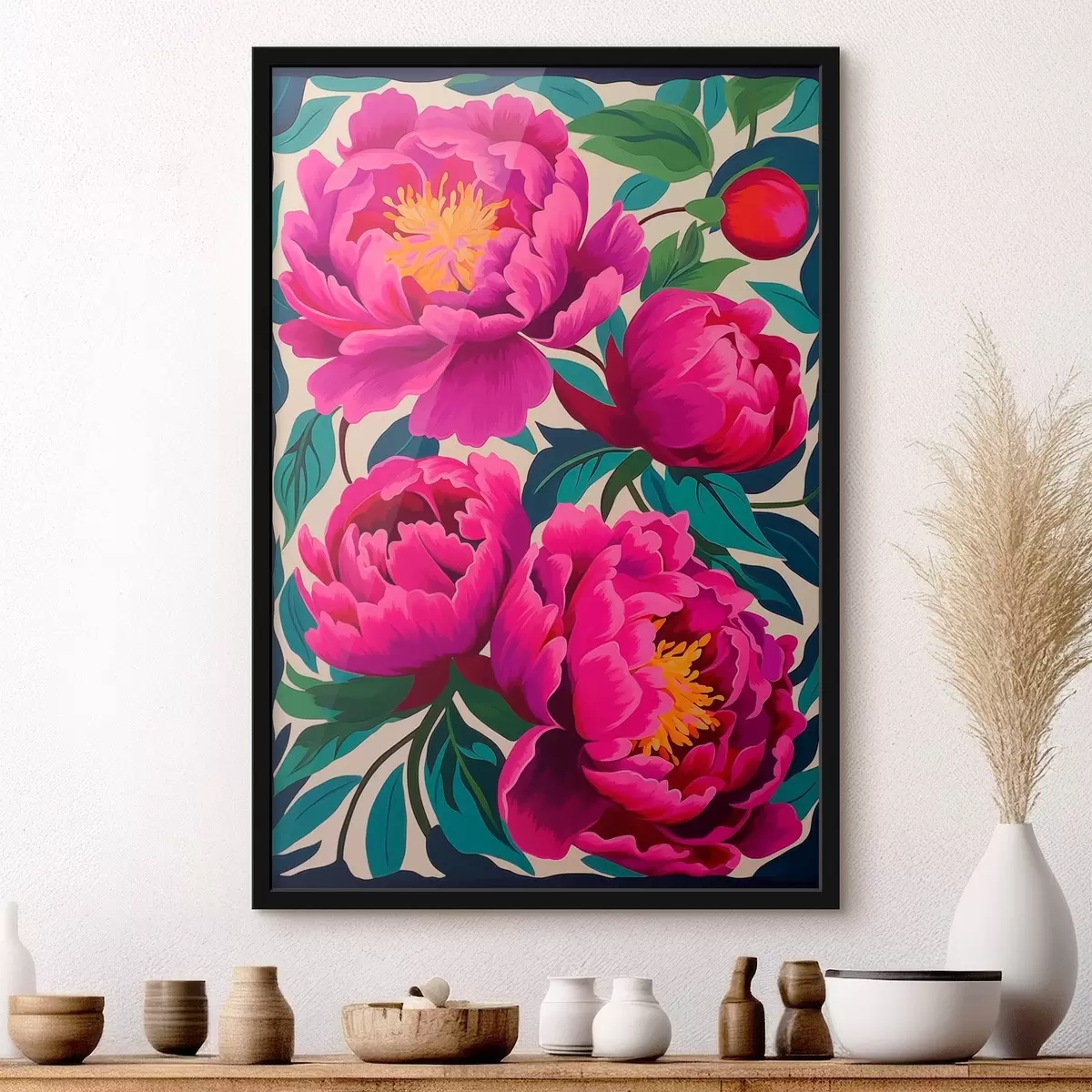 Poster Pioenen van dichtbij f45782
