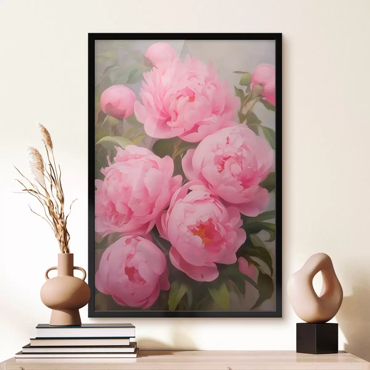 Poster Roze pioenrozen f45784