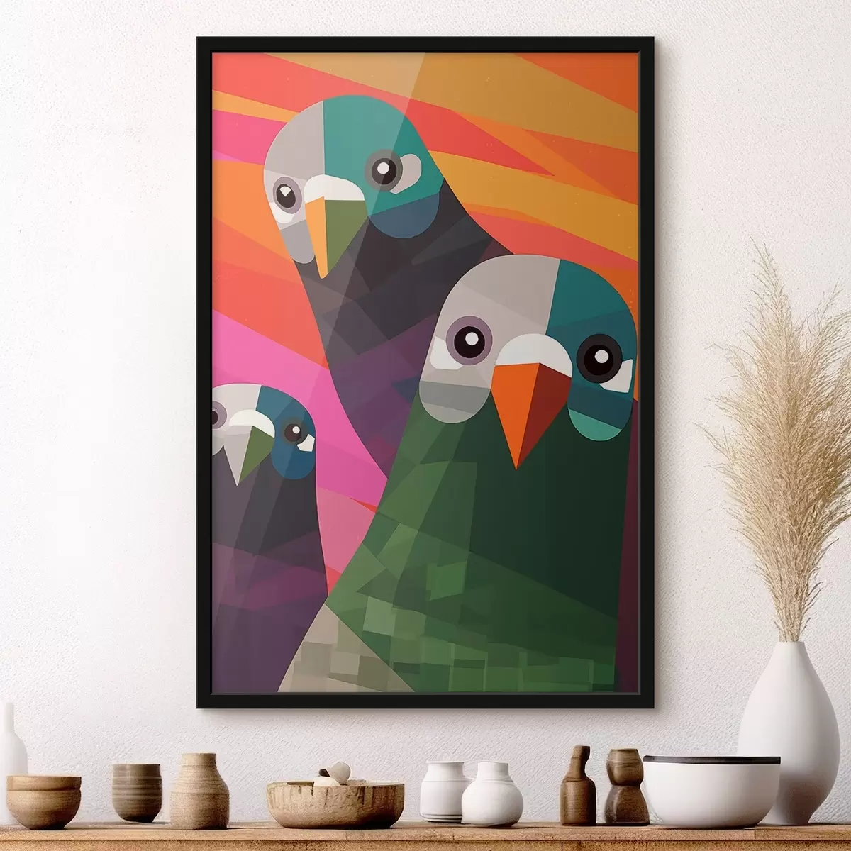 Poster Drie duiven f45798