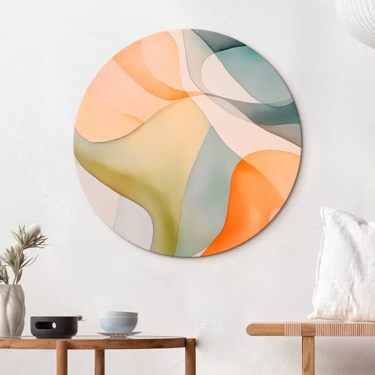 Ronde schilderijen Abstracte golven r45785