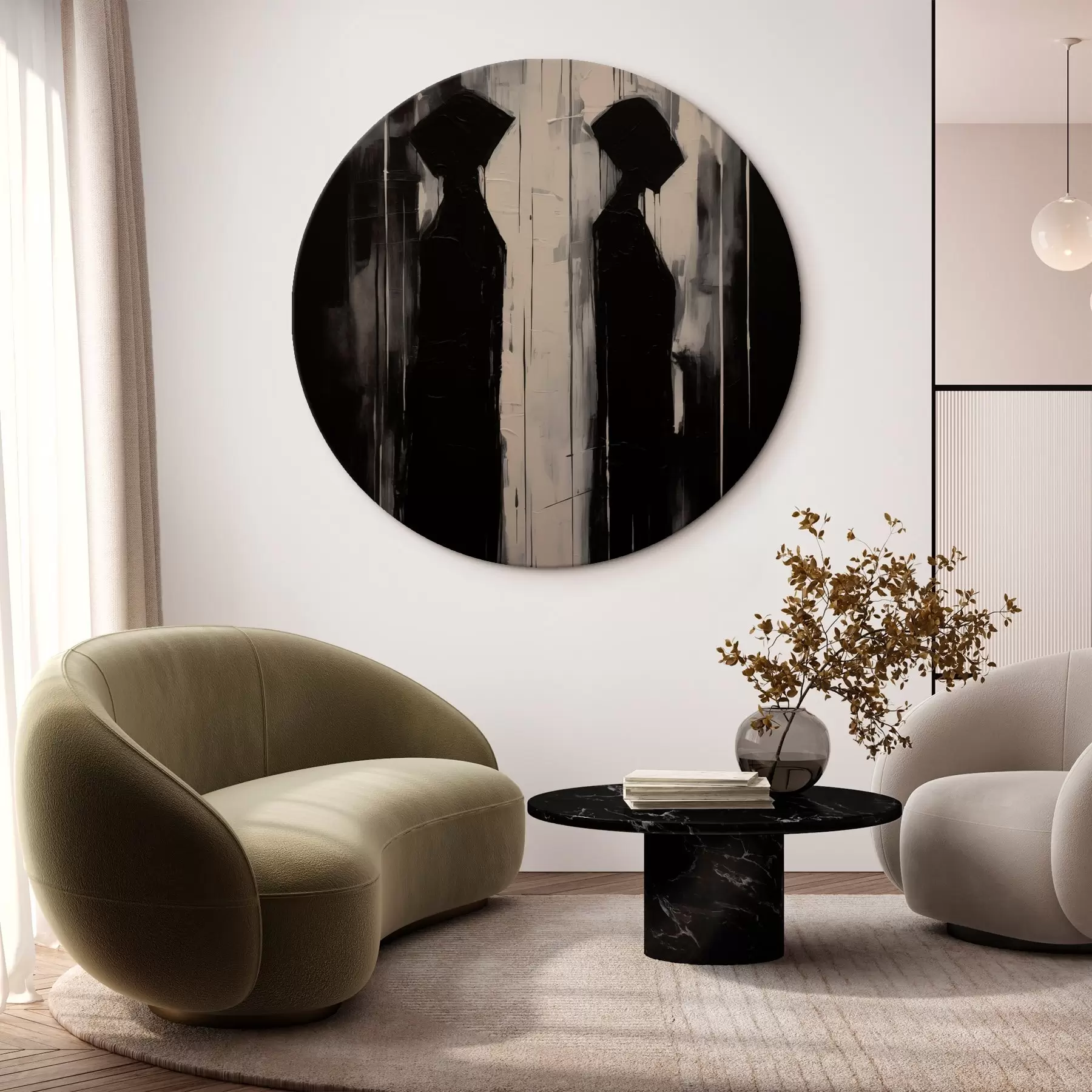  Schilderijen Twee silhouetten r45788