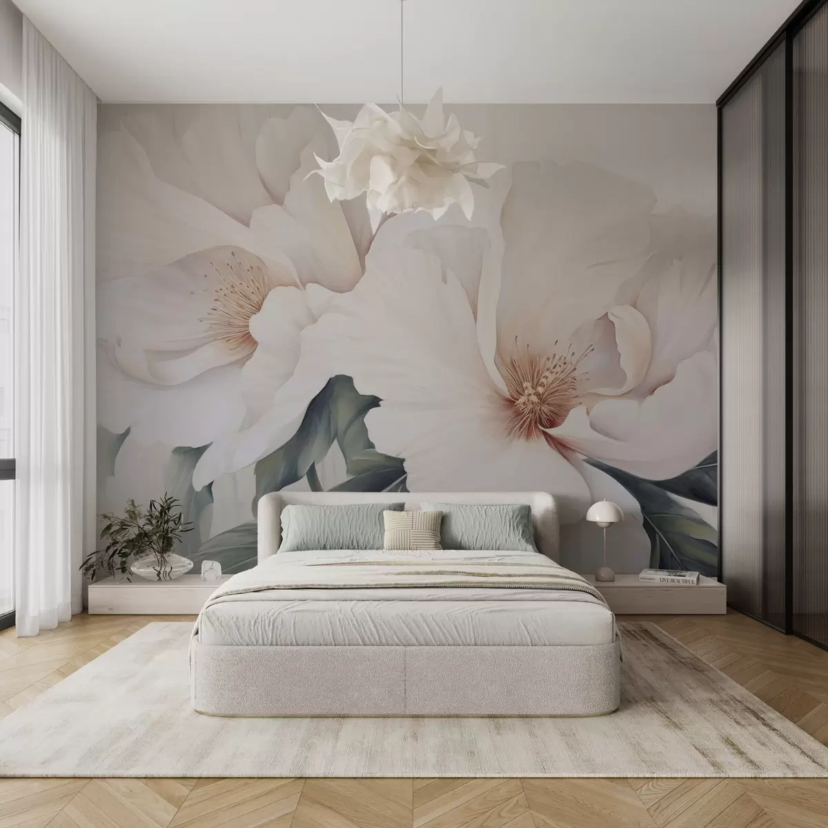 Fotobehang Enorme bloemen w04533