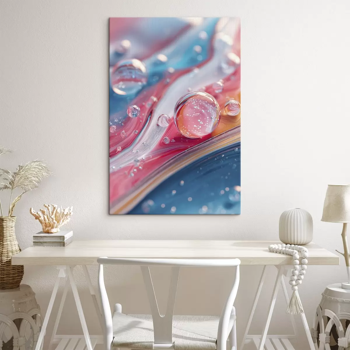  Schilderijen veelkleurige golven met bubbels s45706