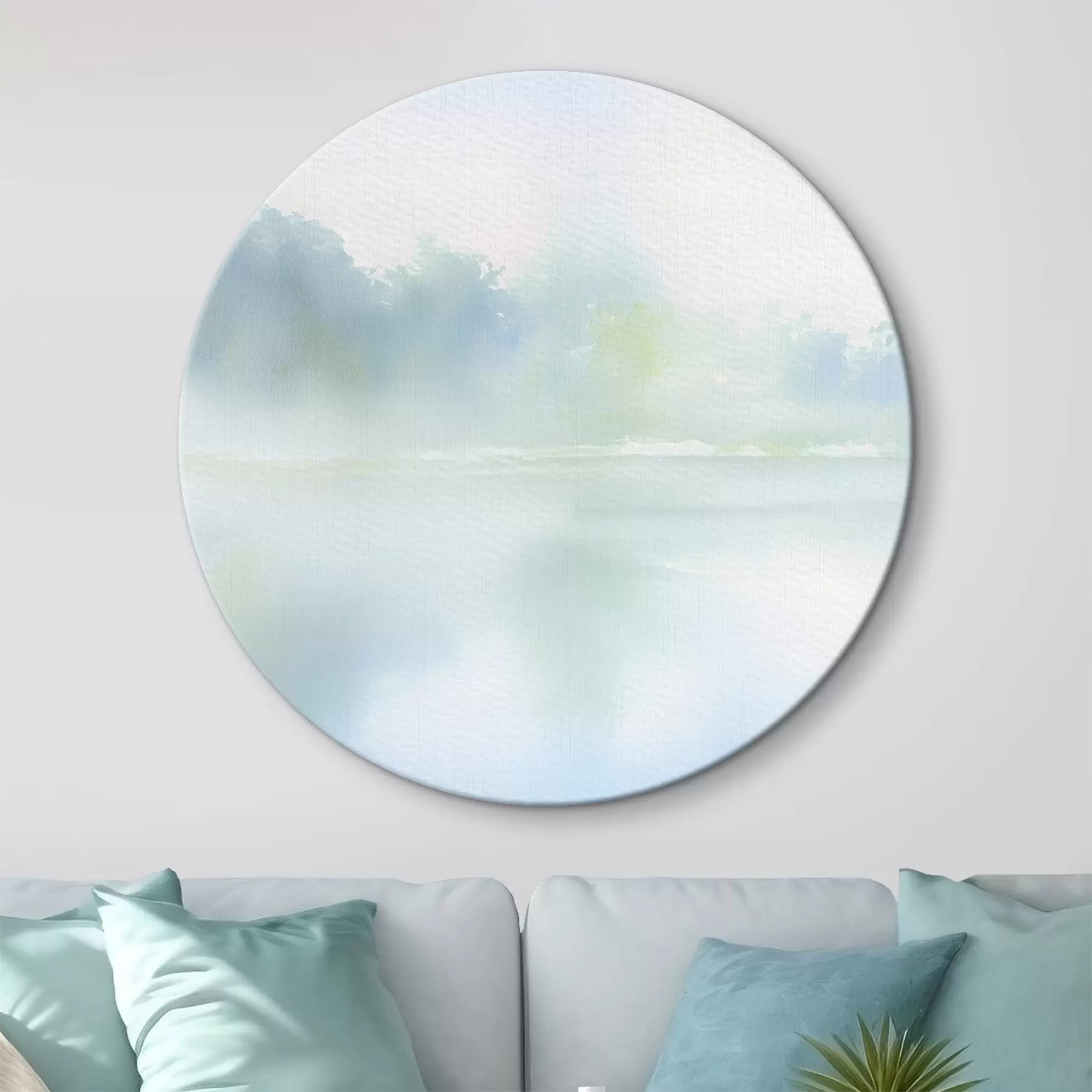  Schilderijen aquarelmeer in blauwe tinten r45714