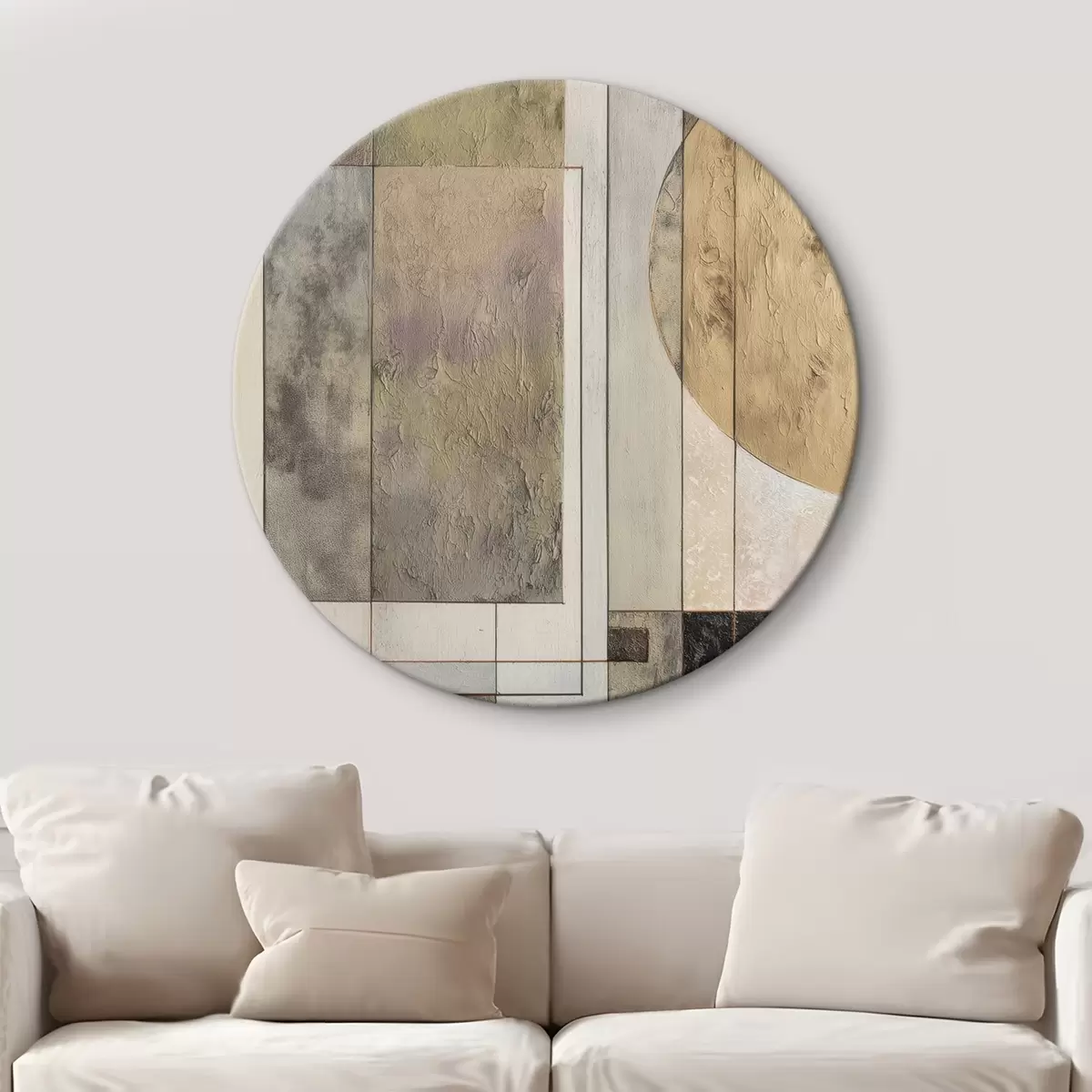 Ronde schilderijen abstracte moderne geometrie r45730