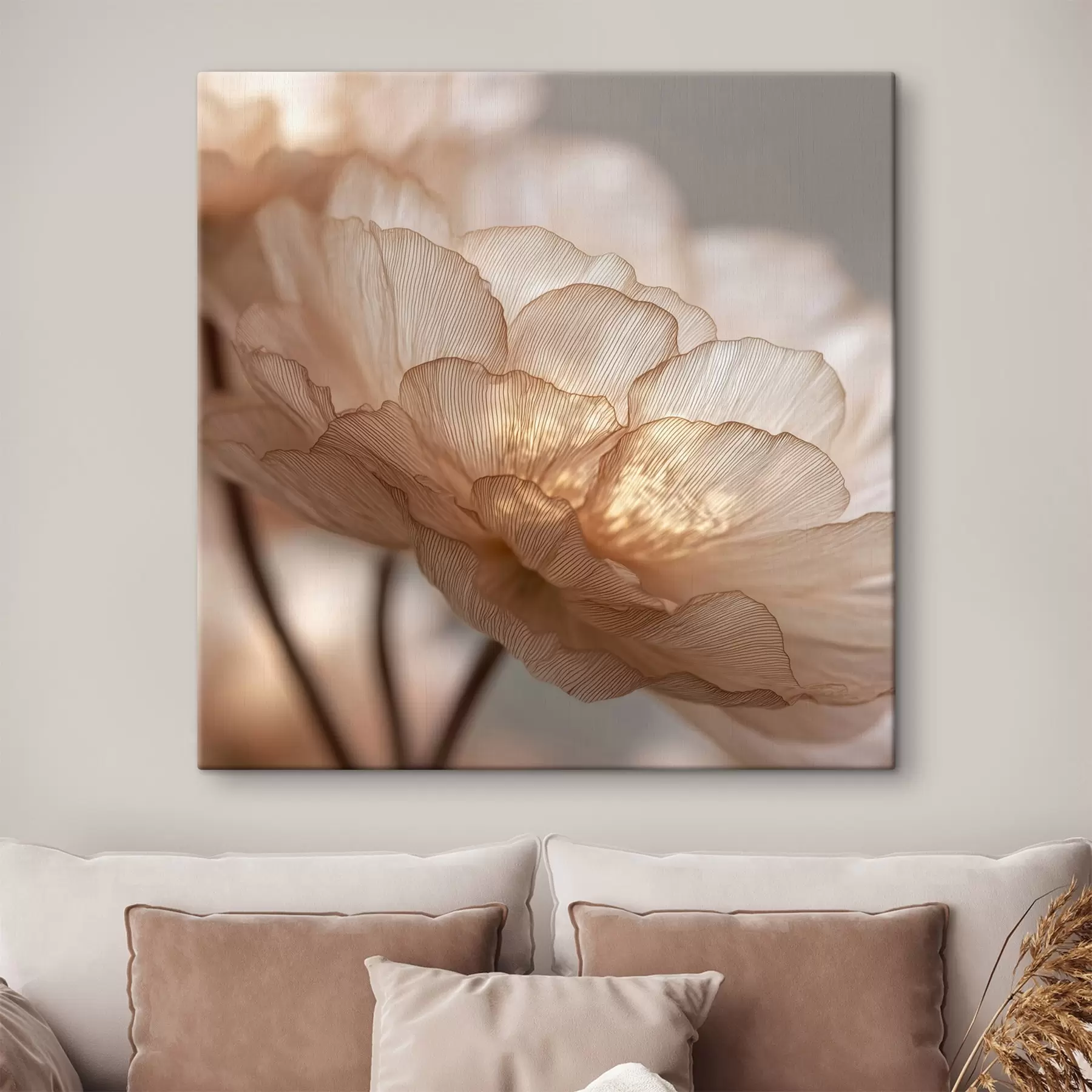  Schilderijen Delicate bloem in heldere gloed s45822