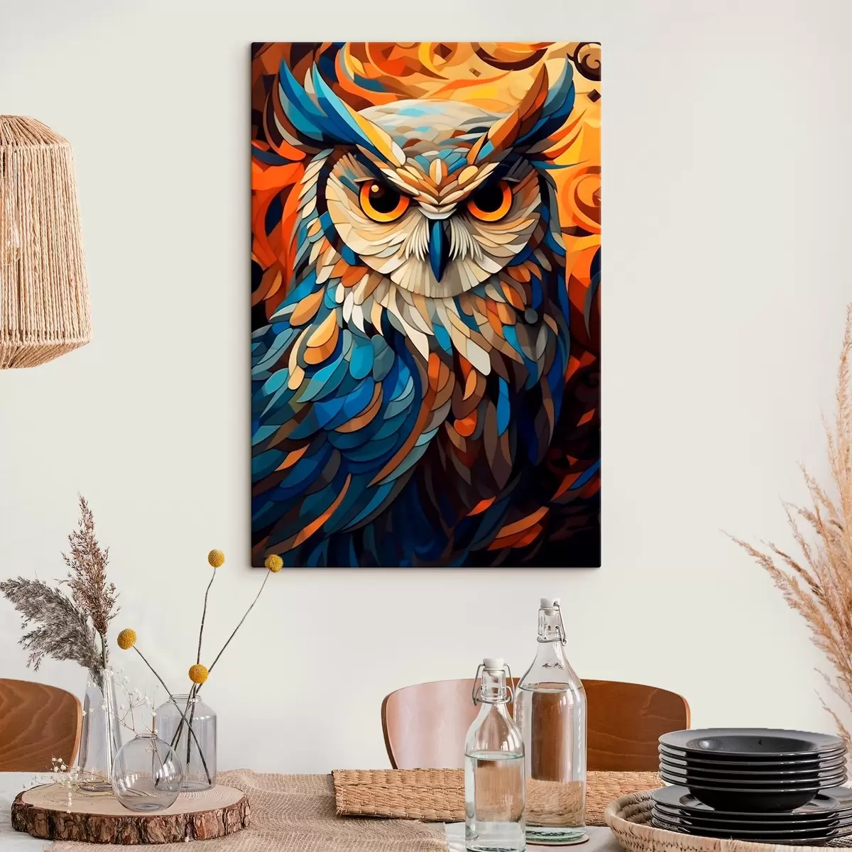  Schilderijen Abstracte uil s45836