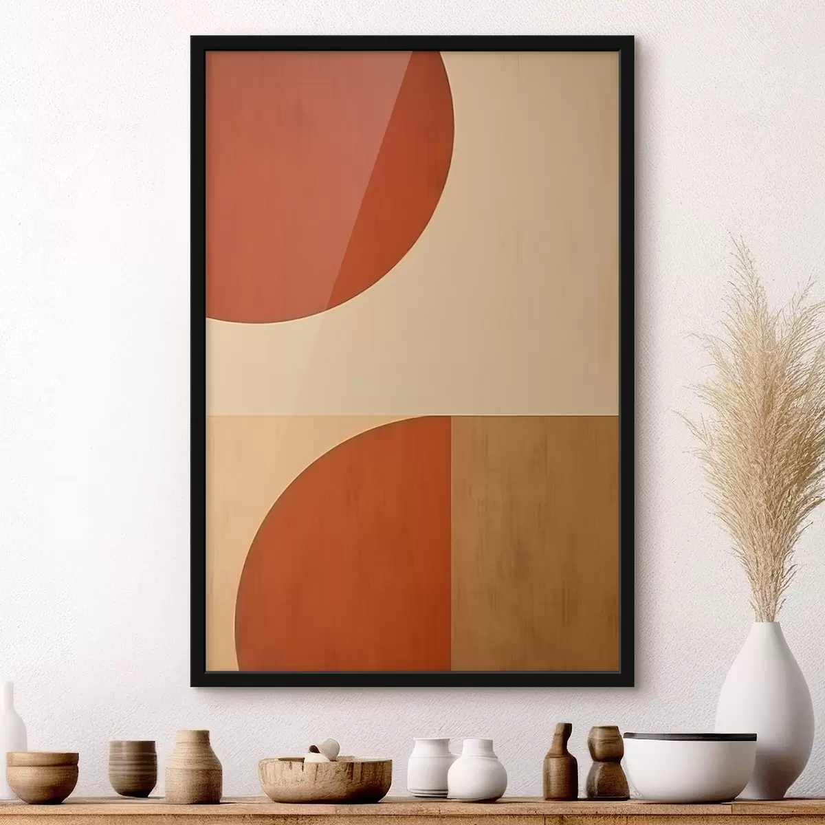 Poster Abstracte halve cirkels f45844